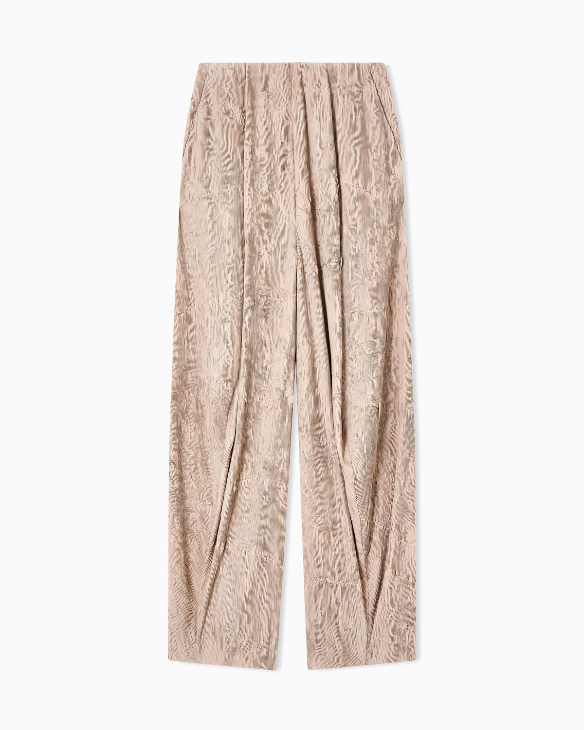 Micro-pleated trousers