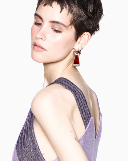Long dress in Lyocell, viscose and silk