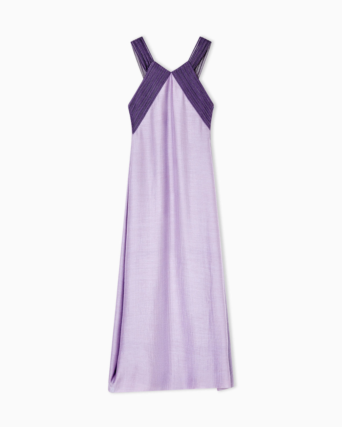 Long dress in Lyocell, viscose and silk