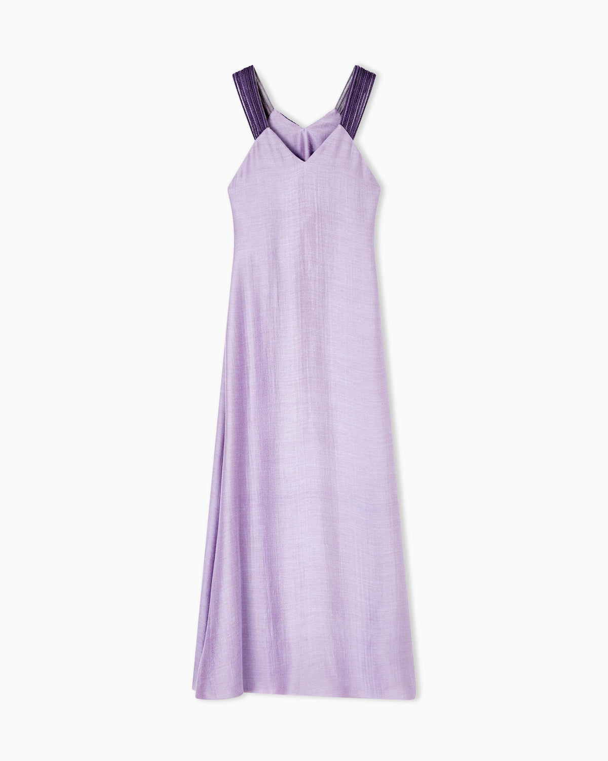 Long dress in Lyocell, viscose and silk
