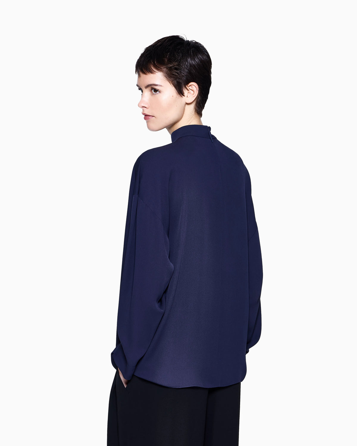 blouse in silk triple georgette