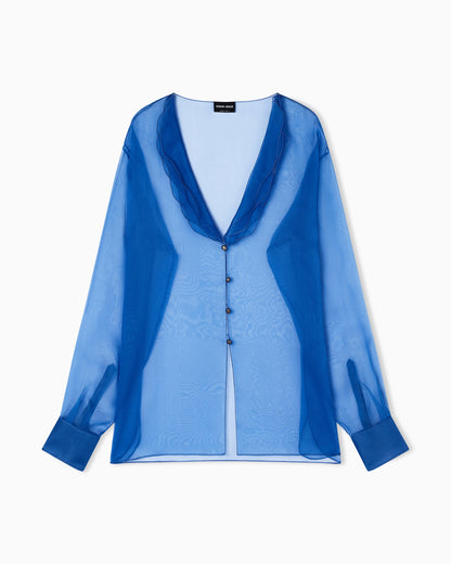 Silk-organza shirt