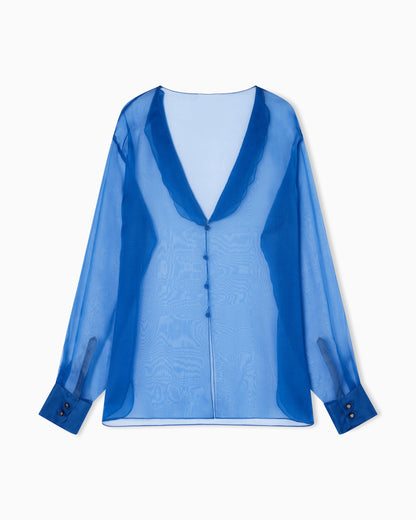 Silk-organza shirt