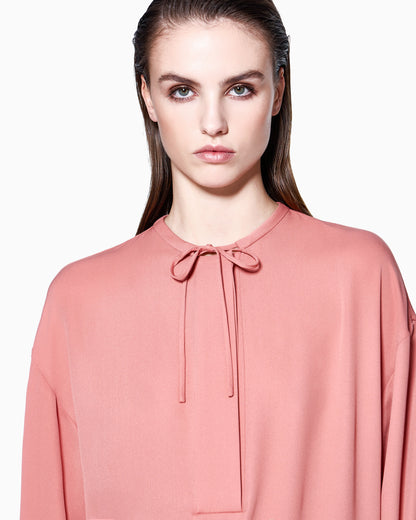 Blouse in triple silk georgette