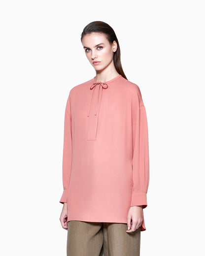 Blouse in triple silk georgette