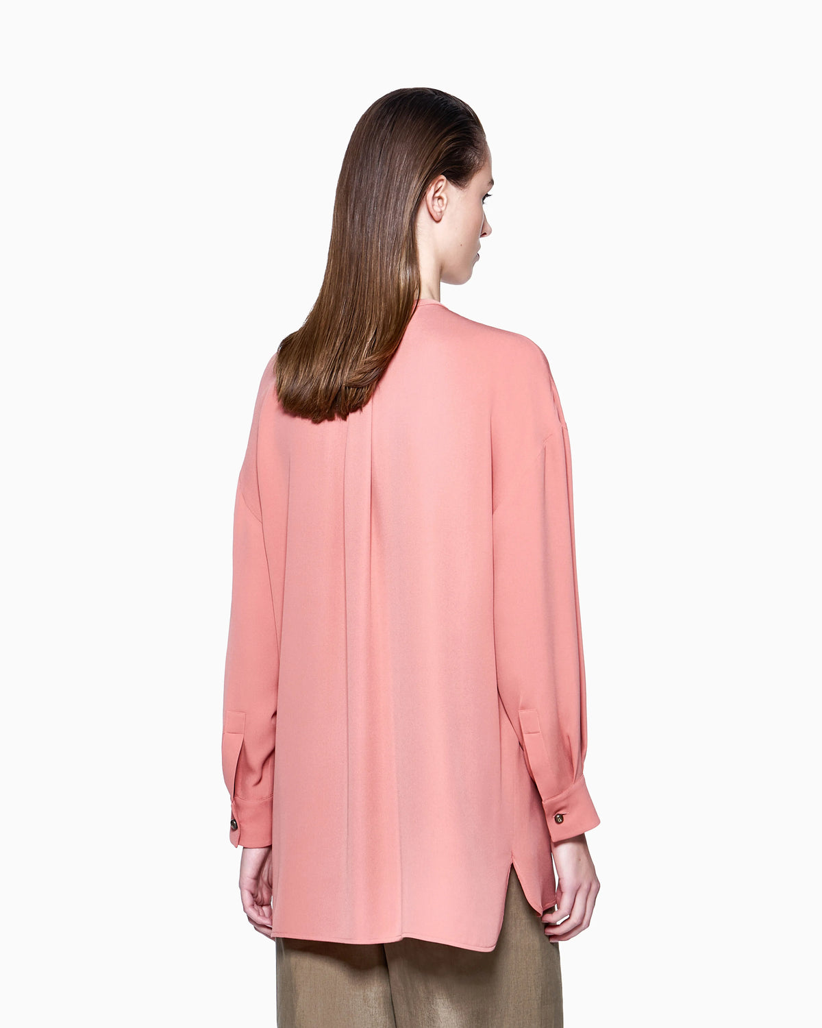 Blouse in triple silk georgette