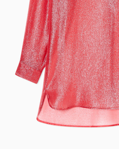 Silk blend oversized shirt