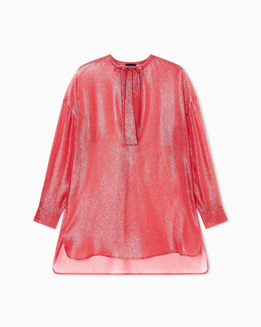 Silk blend oversized shirt
