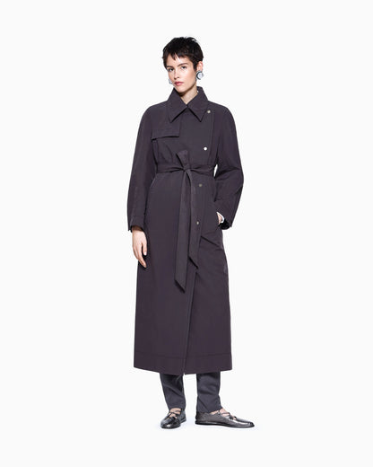 Trench coat in technical fabric