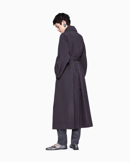 Trench coat in technical fabric