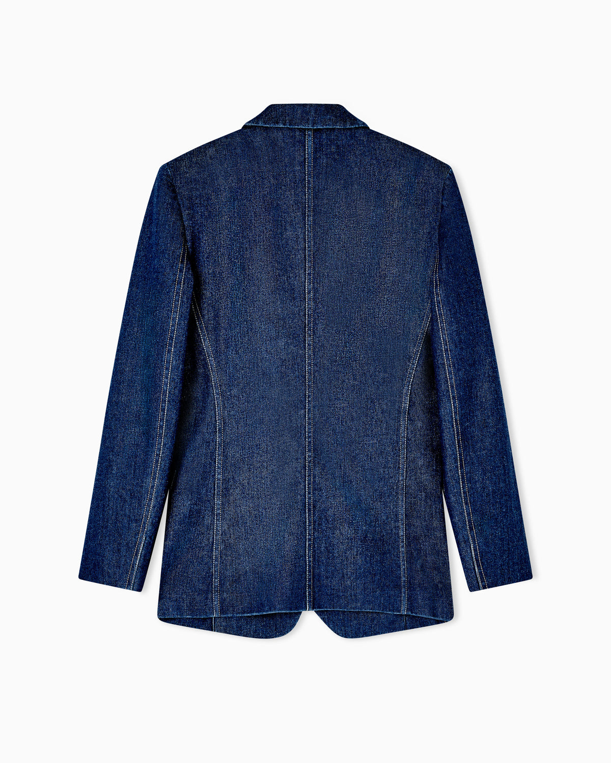 Denim single-breasted jacket in stretch cotton Denim Collection