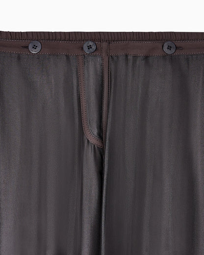 Silk straight trousers