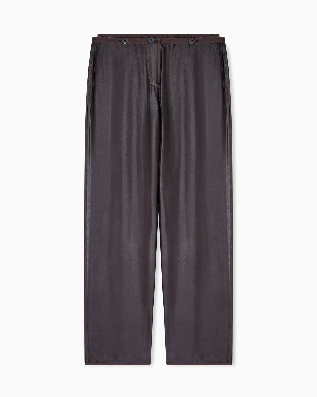 Silk straight trousers