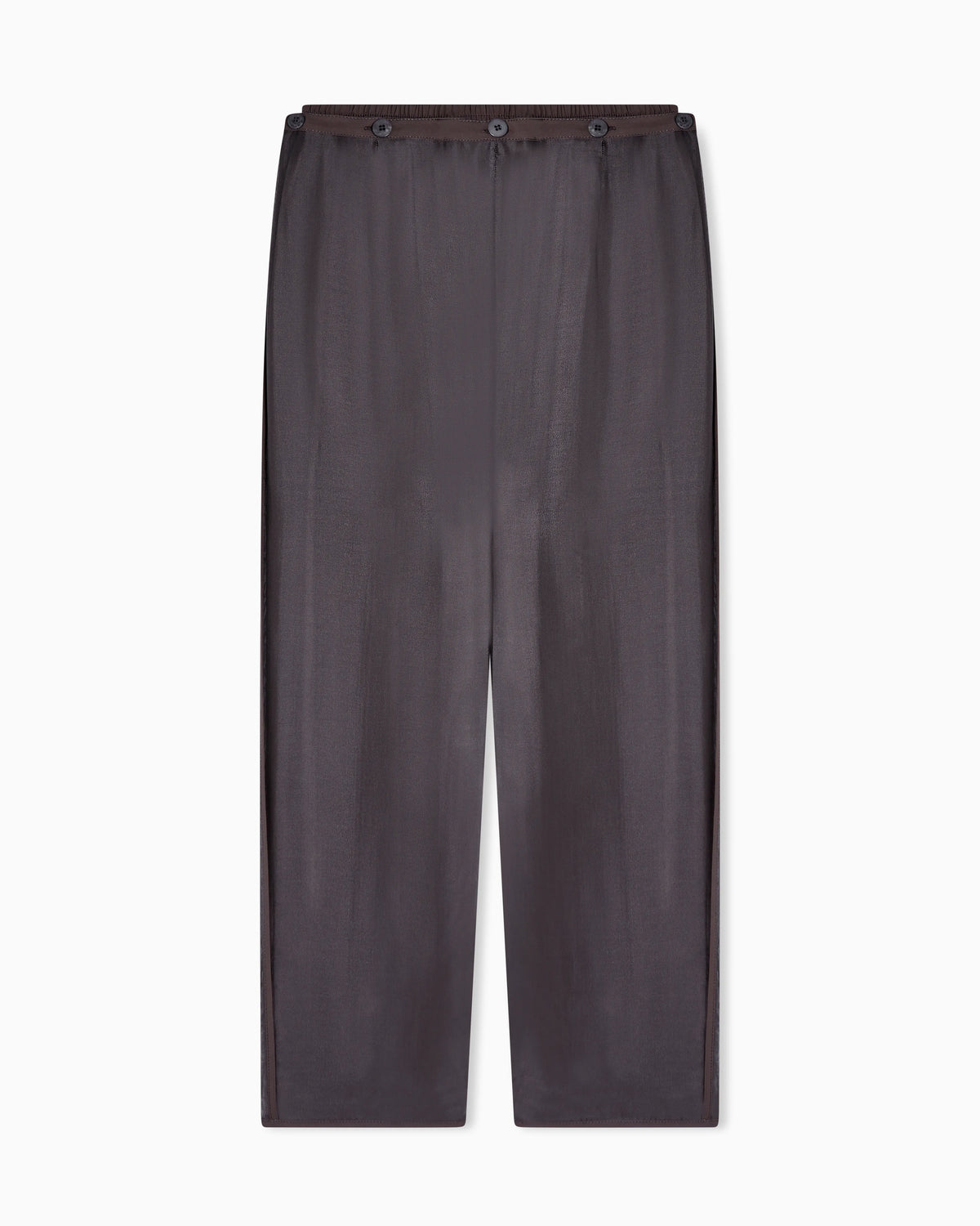 Silk straight trousers