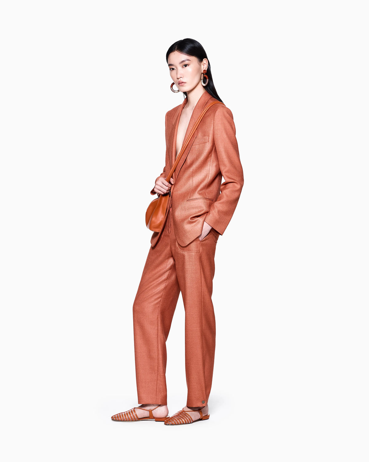 Silk and wool trousers