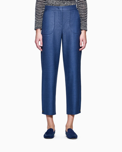 Silk and wool trousers