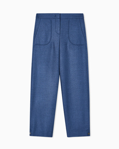 Silk and wool trousers