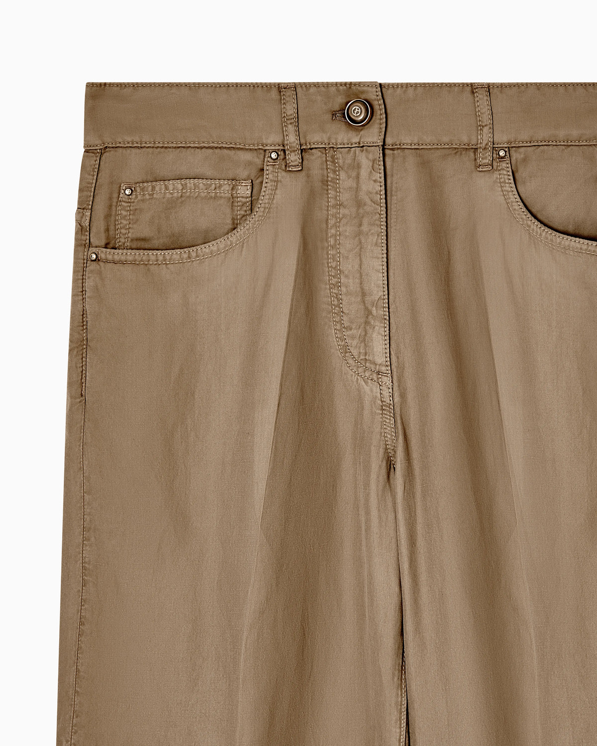 Trousers in cupro and linen Denim Collection