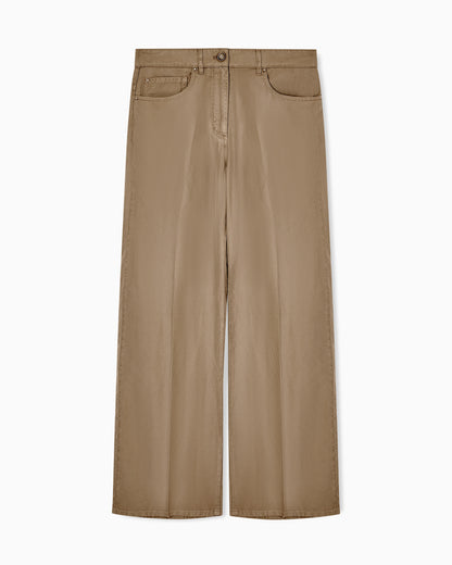 Trousers in cupro and linen Denim Collection