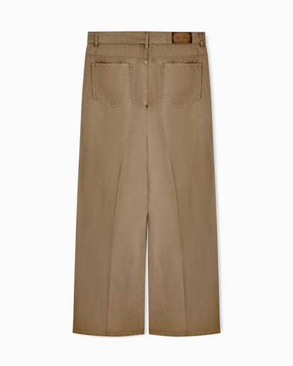 Trousers in cupro and linen Denim Collection