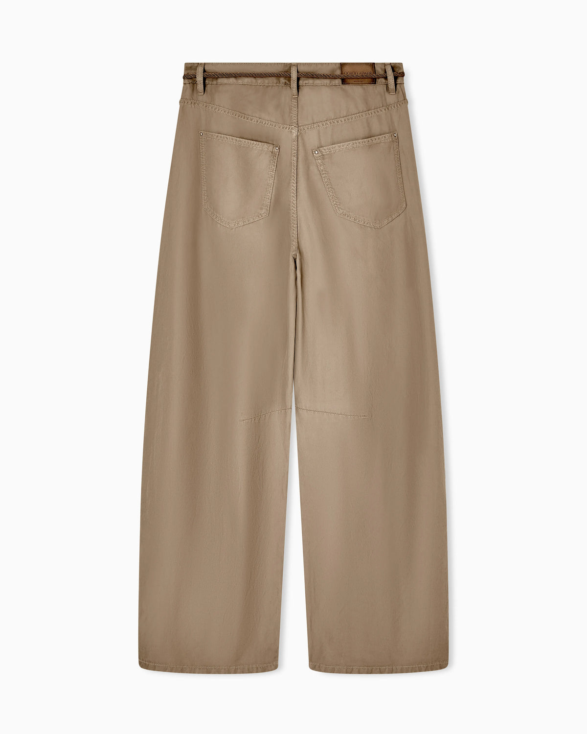 Cupro and linen trousers with belt Denim Collection