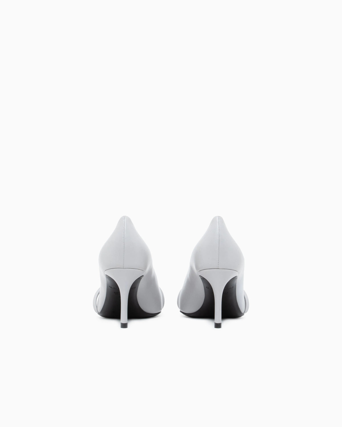 Pointed Leather Pumps with Metallic Strap