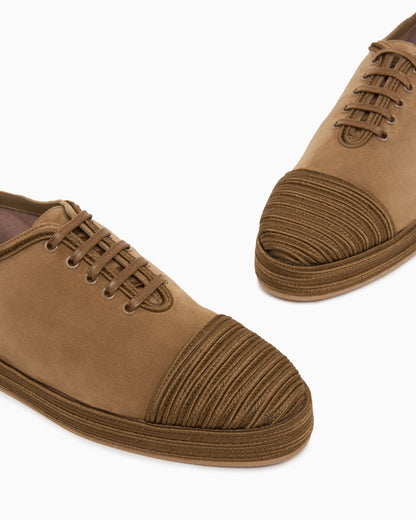 Suede sneakers with soutache detail