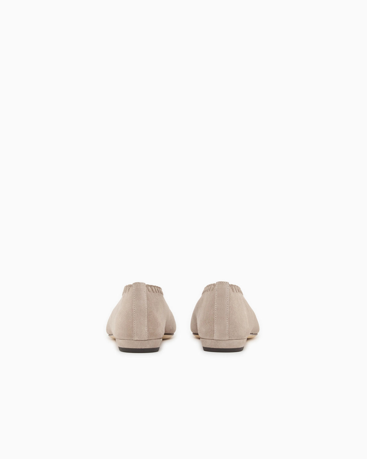 Suede ballerinas with embroidery