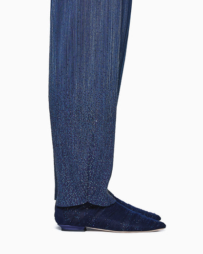 Ankle boots with tulle and rhinestones