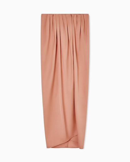 Long silk wrap skirt