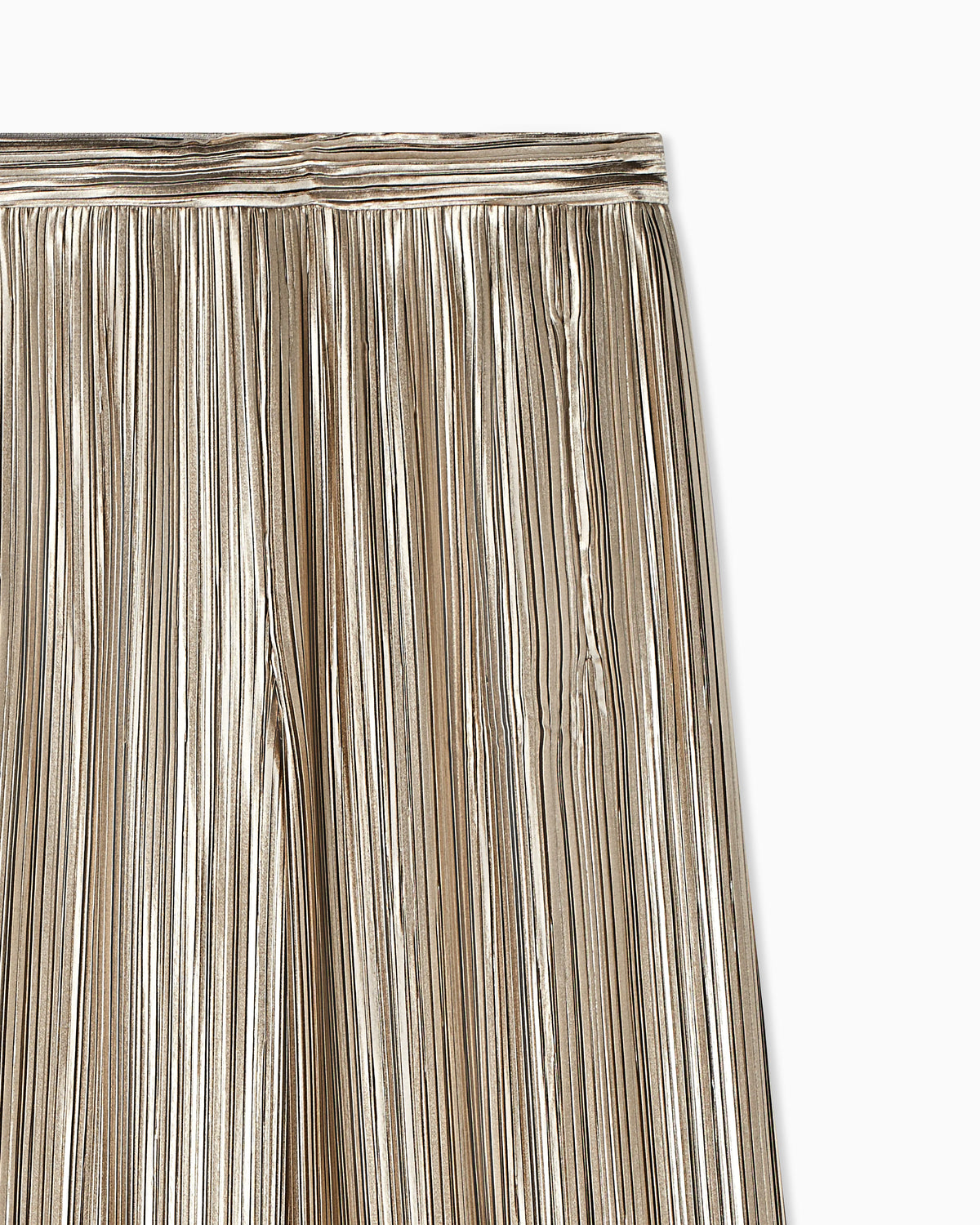 Pleated satin trousers