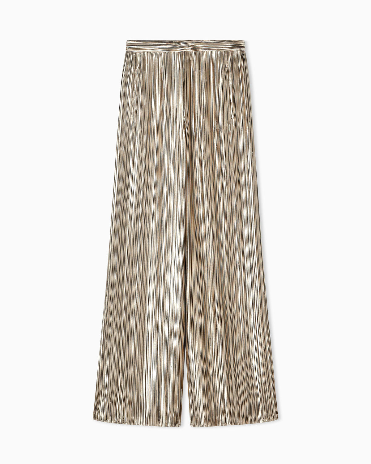 Pleated satin trousers