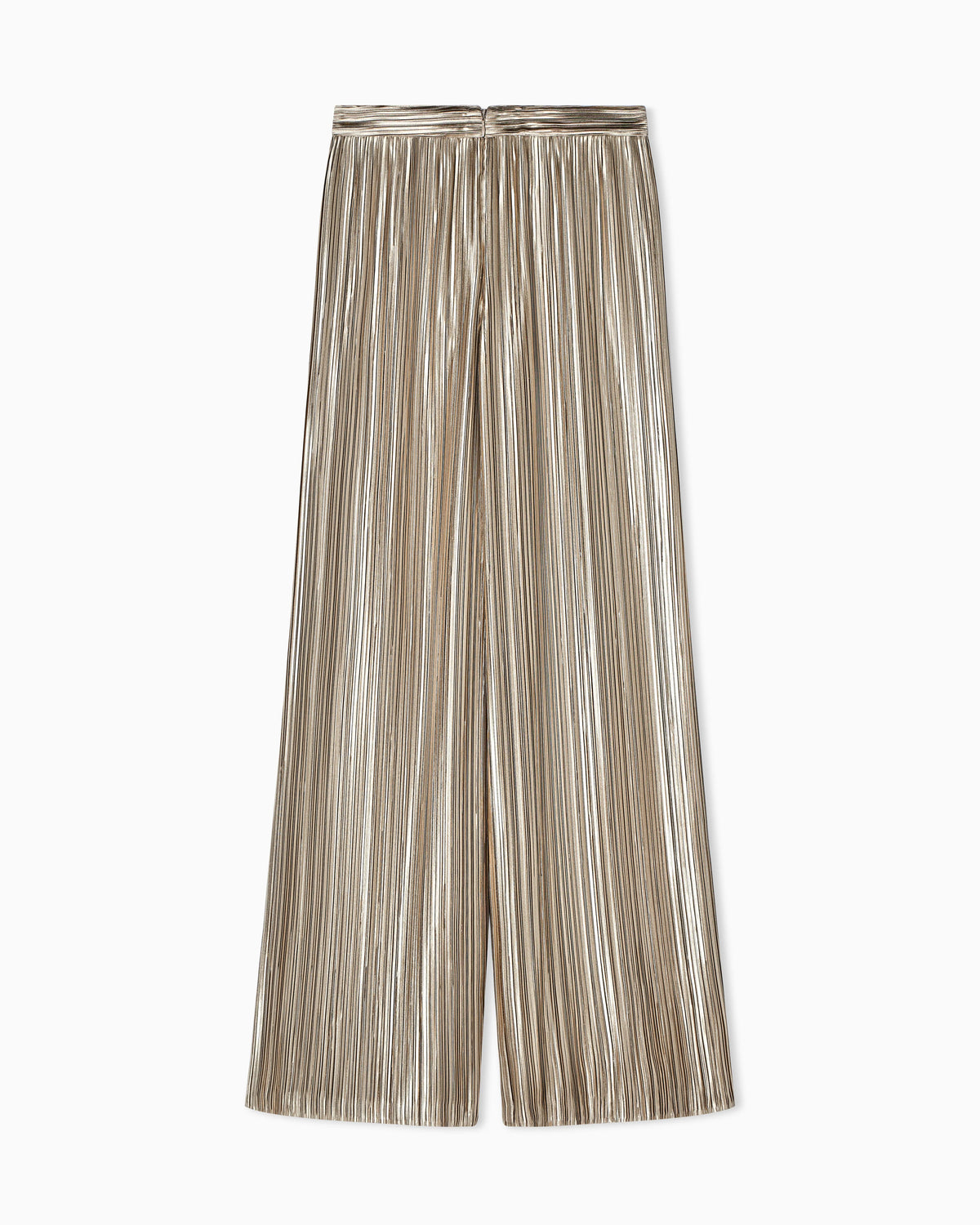 Pleated satin trousers