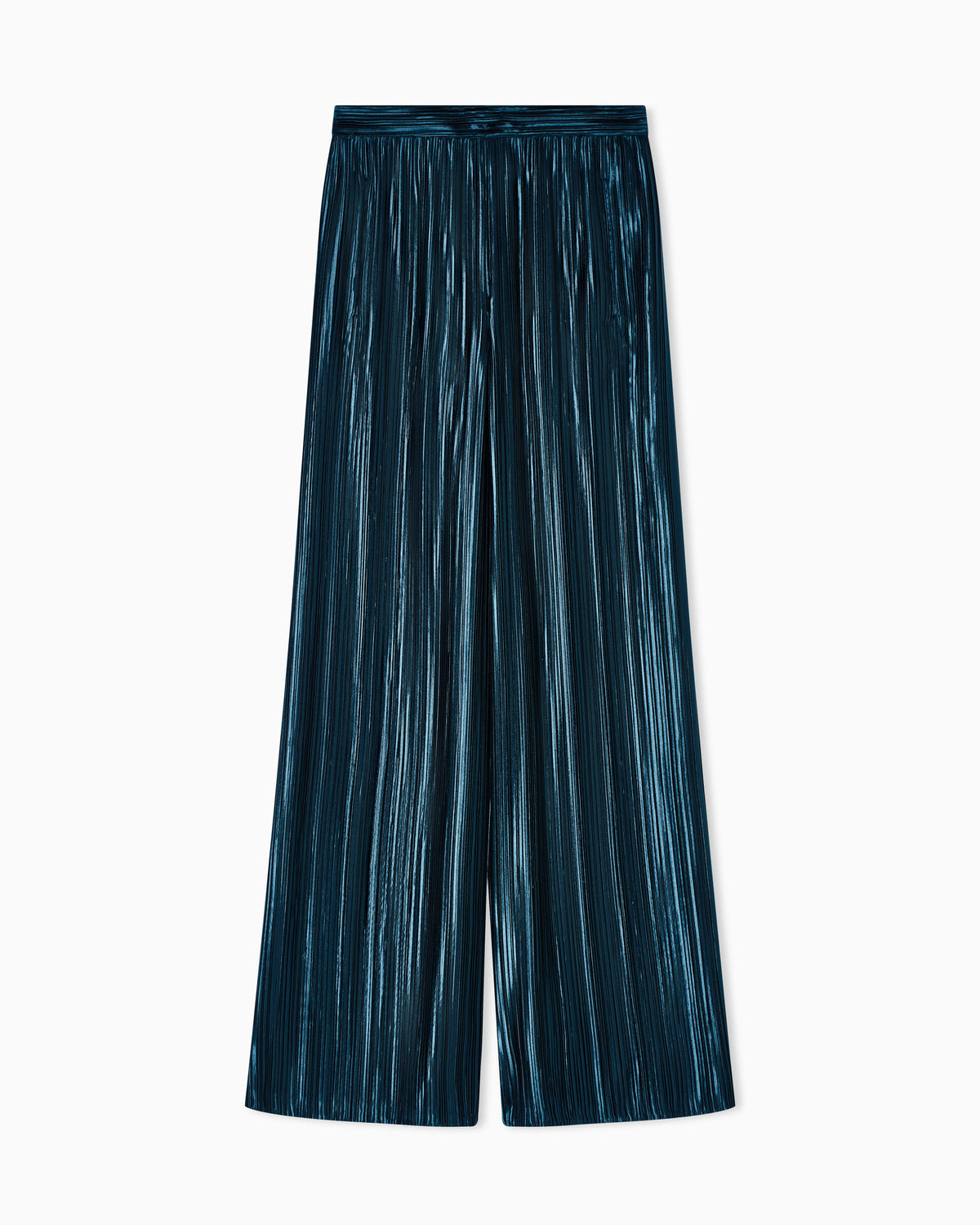 Pleated satin trousers