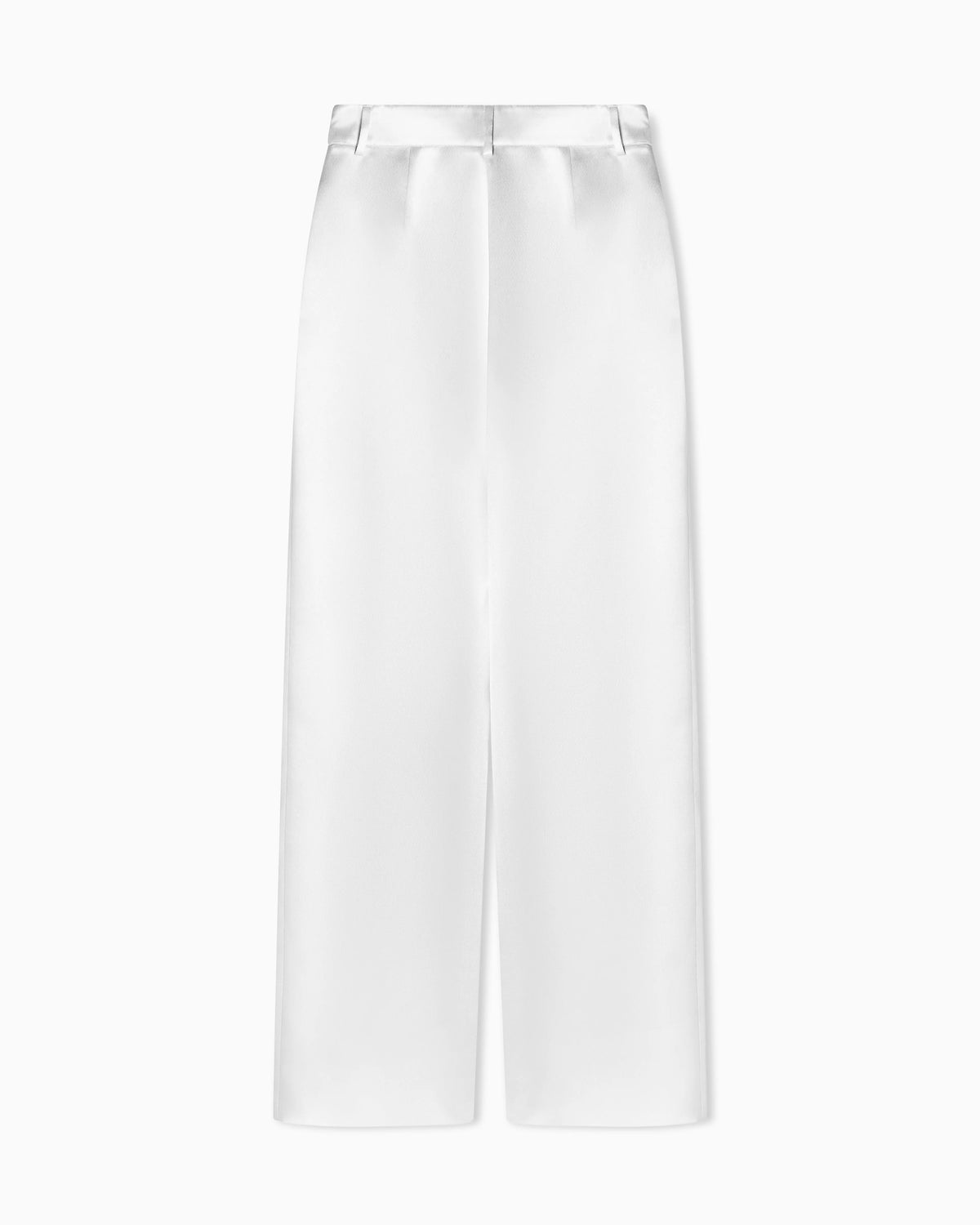 Trousers with pleats in silk satin
