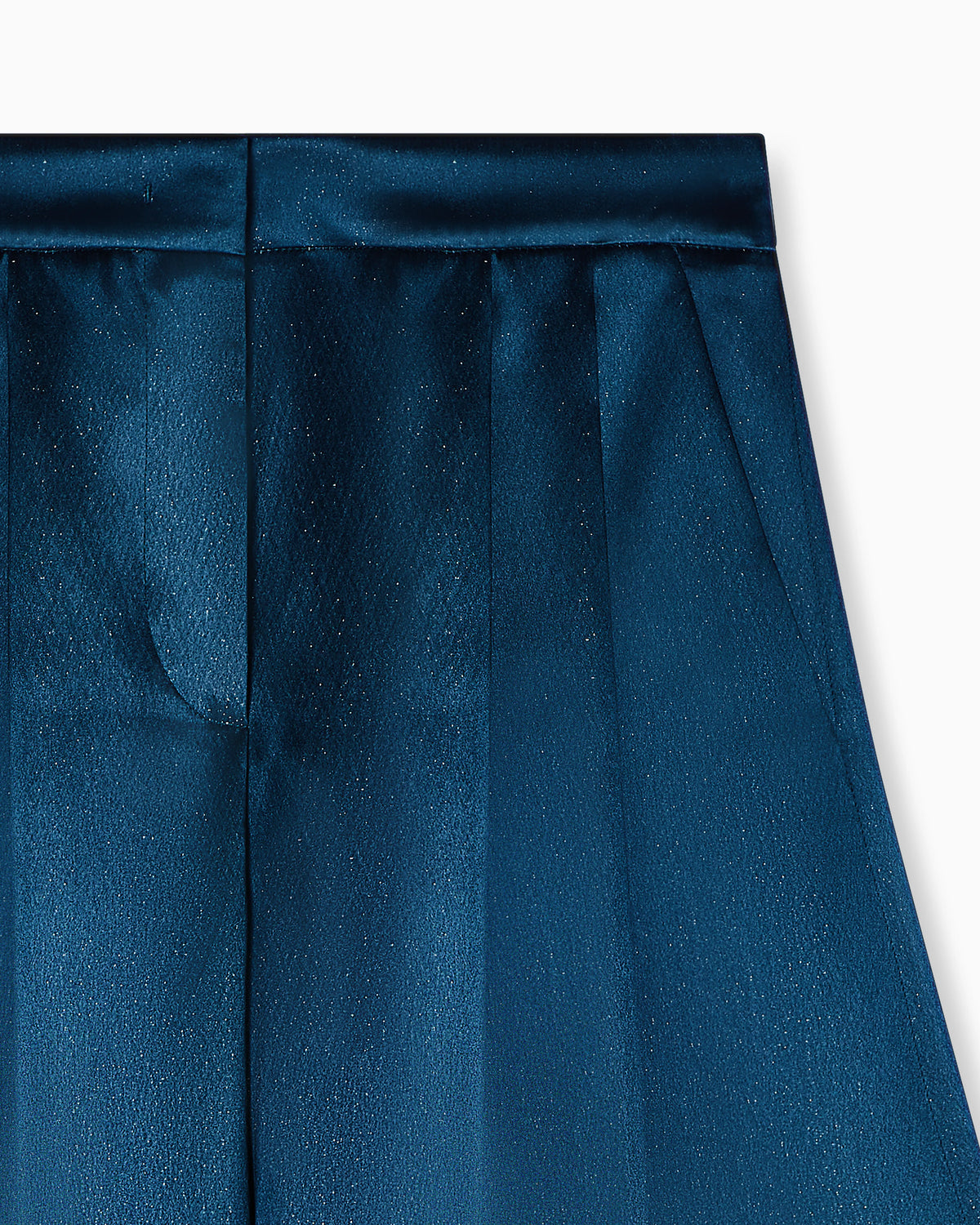 Wide trousers in silk satin