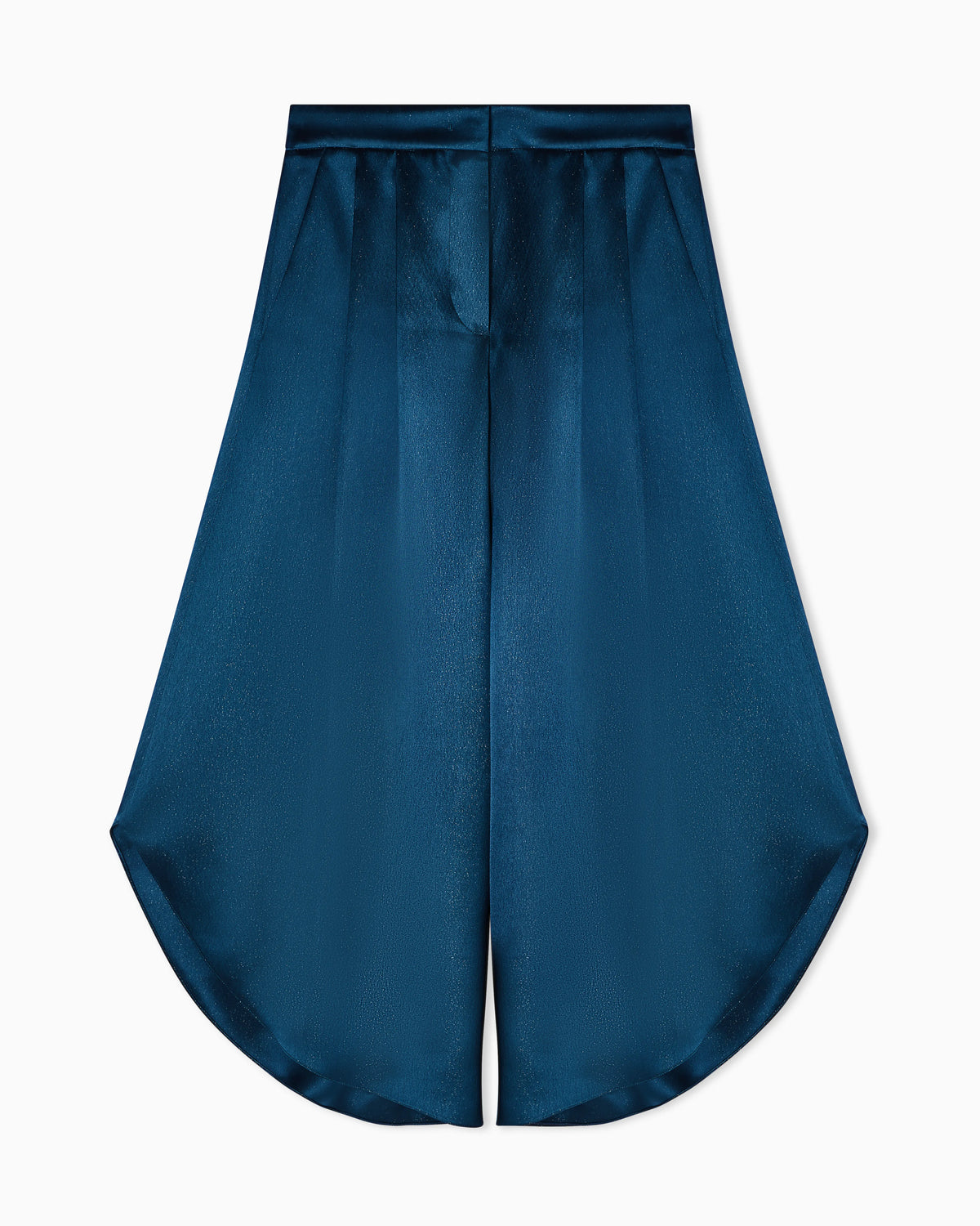 Wide trousers in silk satin