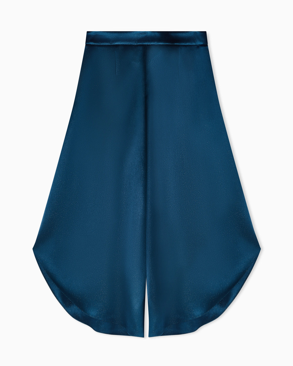 Wide trousers in silk satin