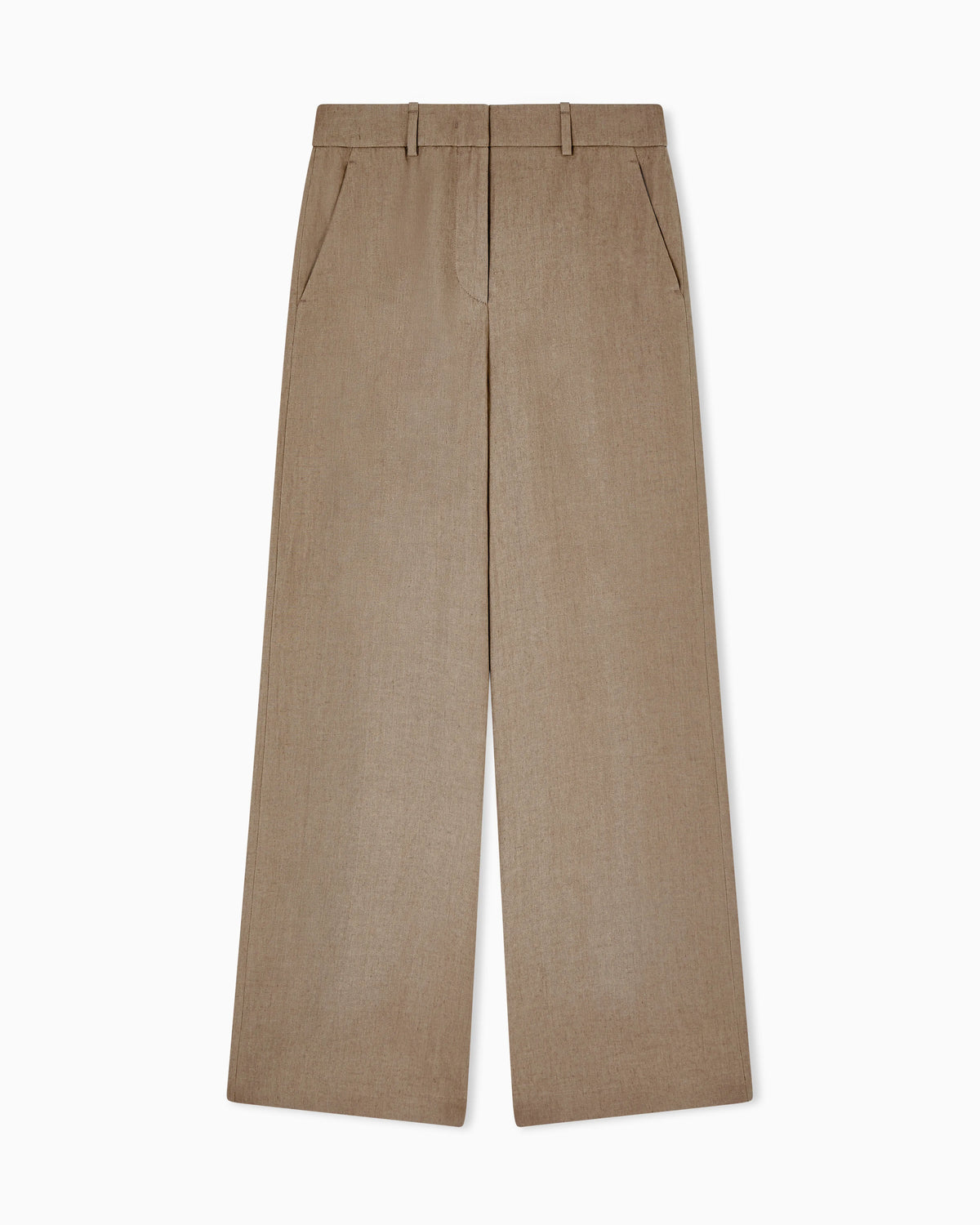 Wide-legged linen trousers