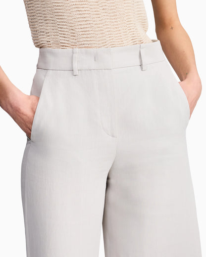 Wide-legged linen trousers