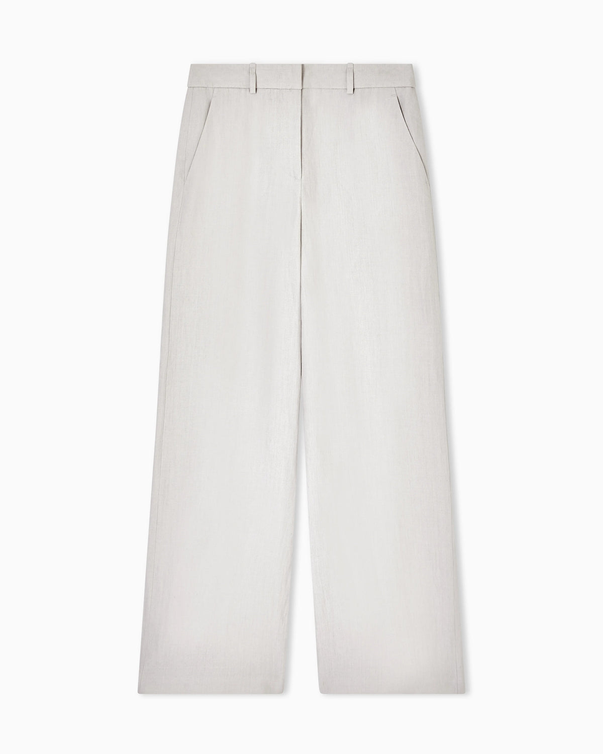 Wide-legged linen trousers