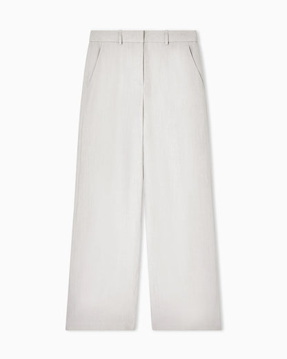 Wide-legged linen trousers