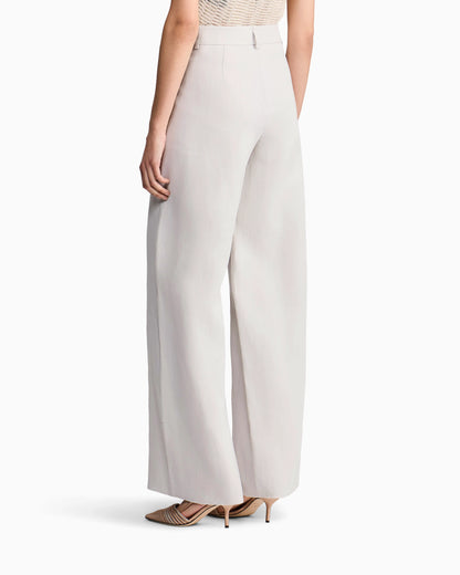Wide-legged linen trousers