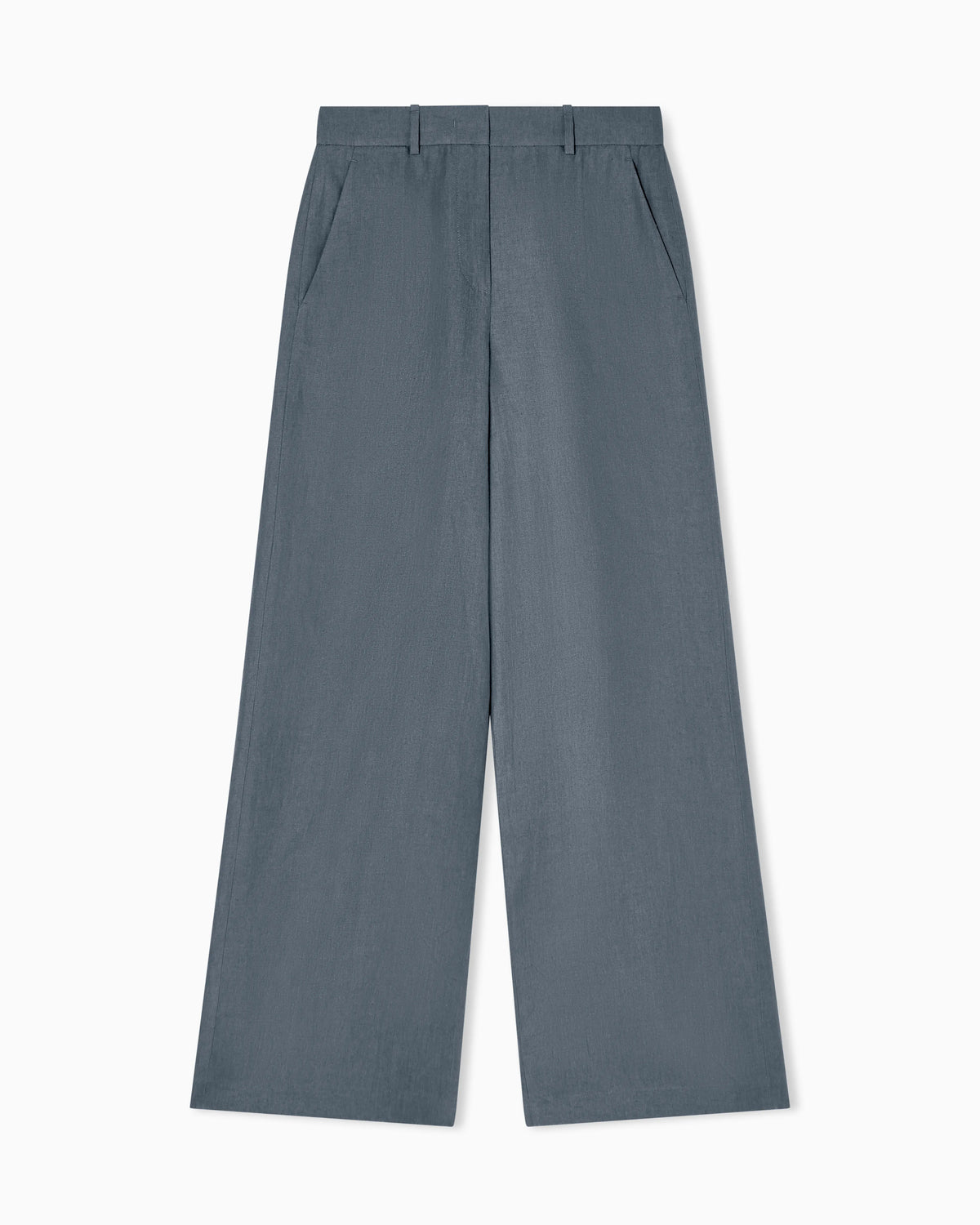 Wide-legged linen trousers