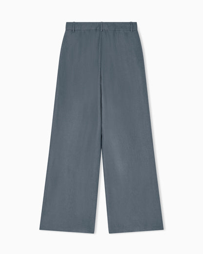 Wide-legged linen trousers