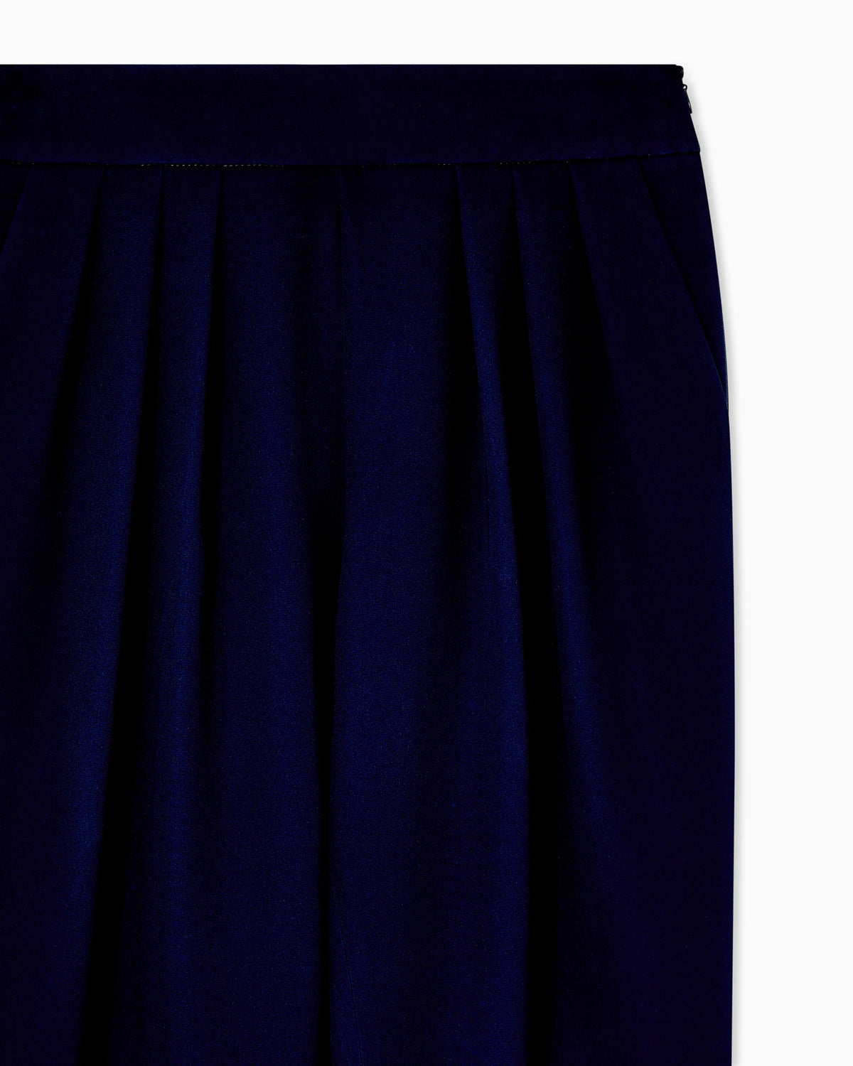 Silk cady trousers with pleats