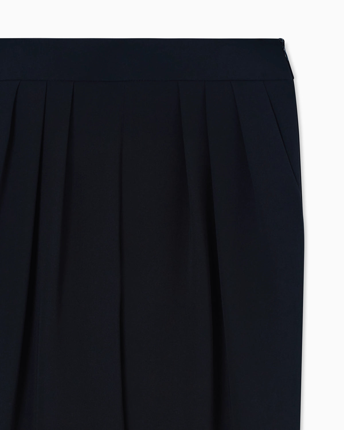 Silk cady trousers with pleats