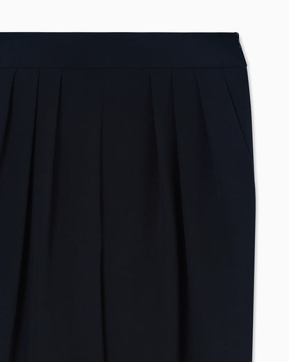Silk cady trousers with pleats