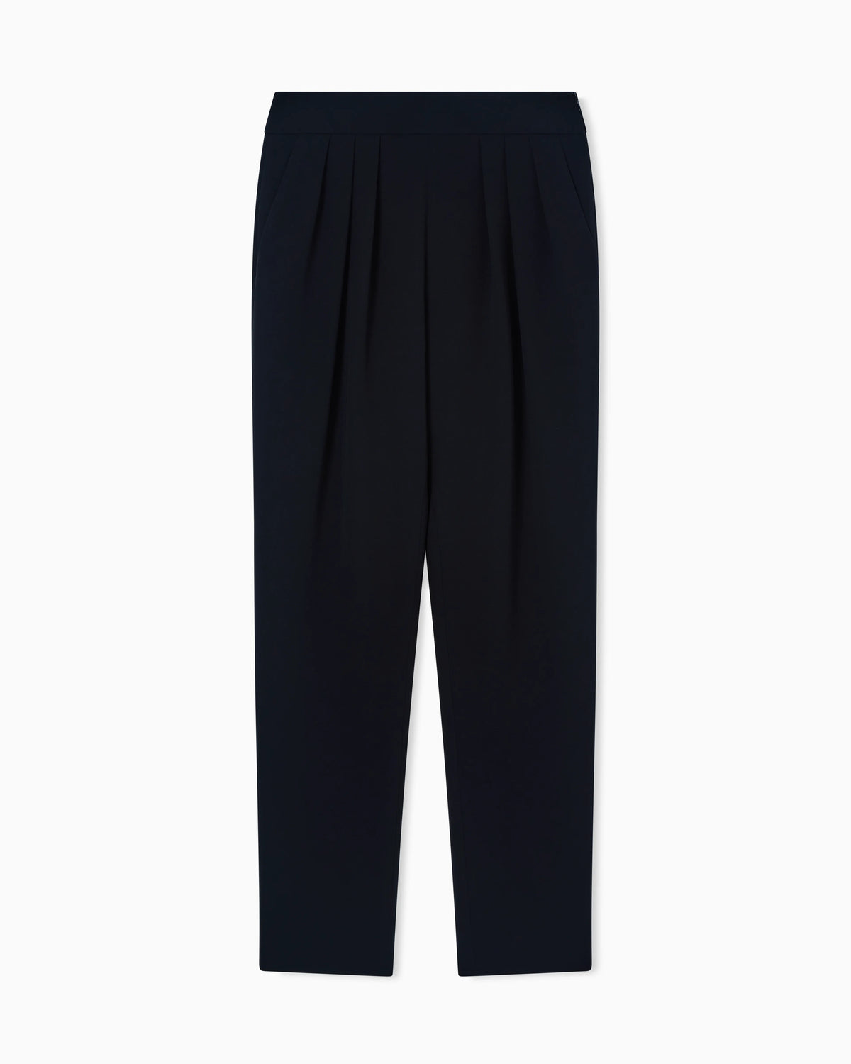 Silk cady trousers with pleats