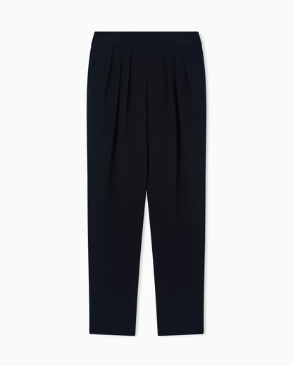 Silk cady trousers with pleats